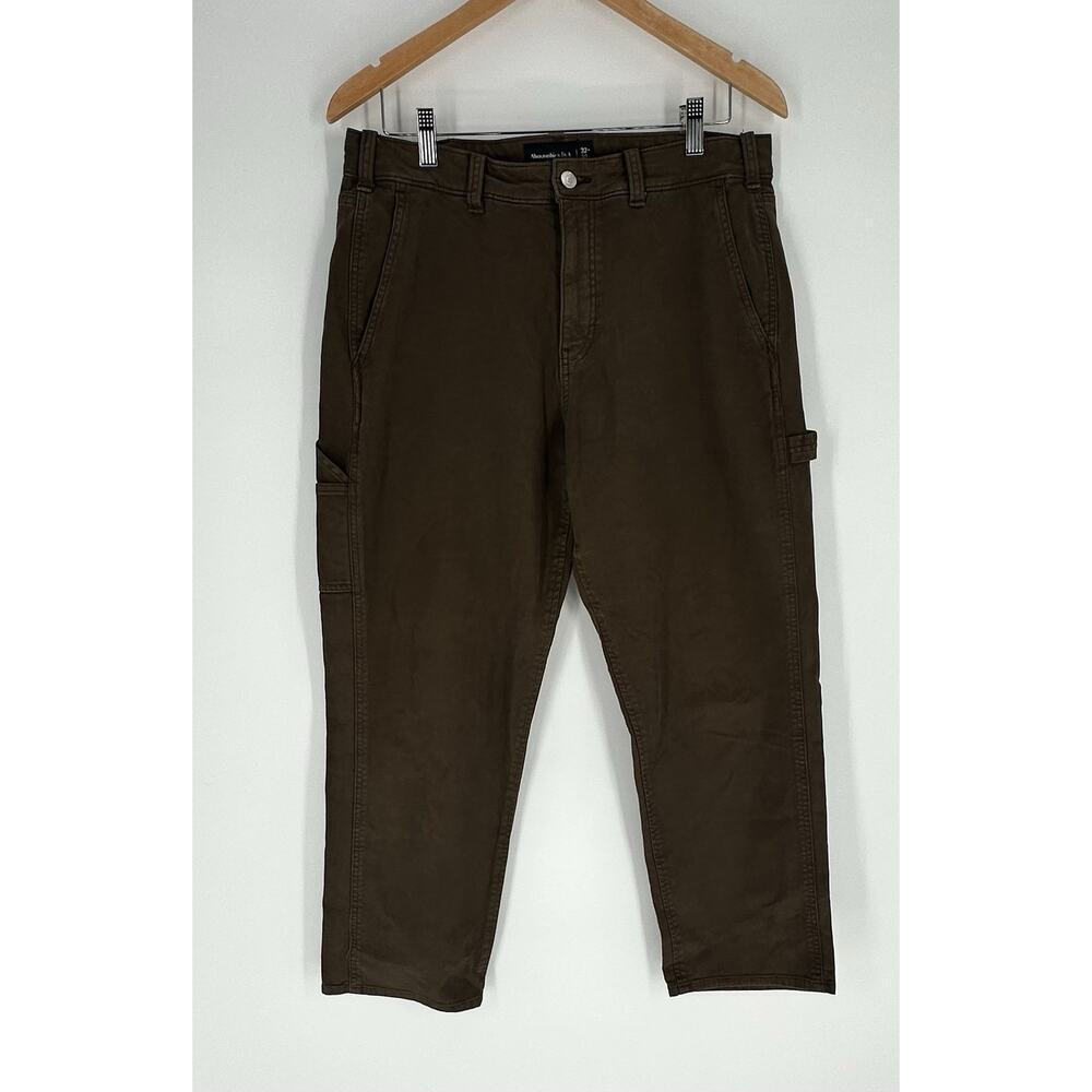 Abercrombie & Fitch Loose Carpenter Pants Brown Fade Utility Workwear 32x27